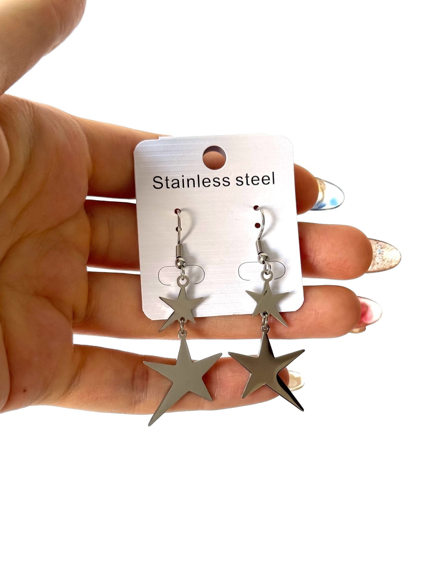 Aros de acero modelo #5202 plateado