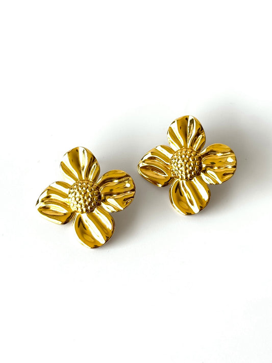 Aros de acero modelo #918 dorado