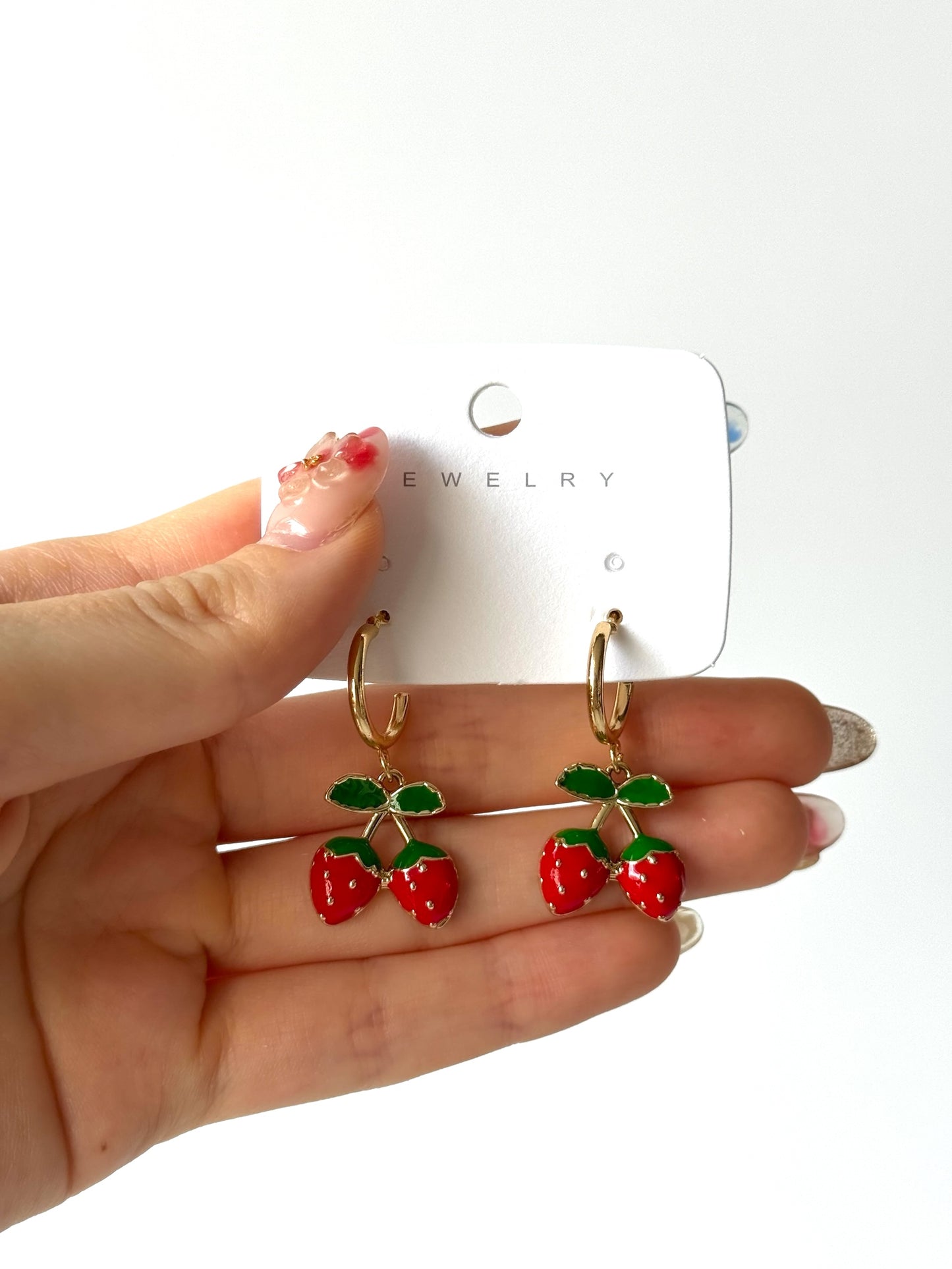 Aros de fantasía frutilla #1006 dorado