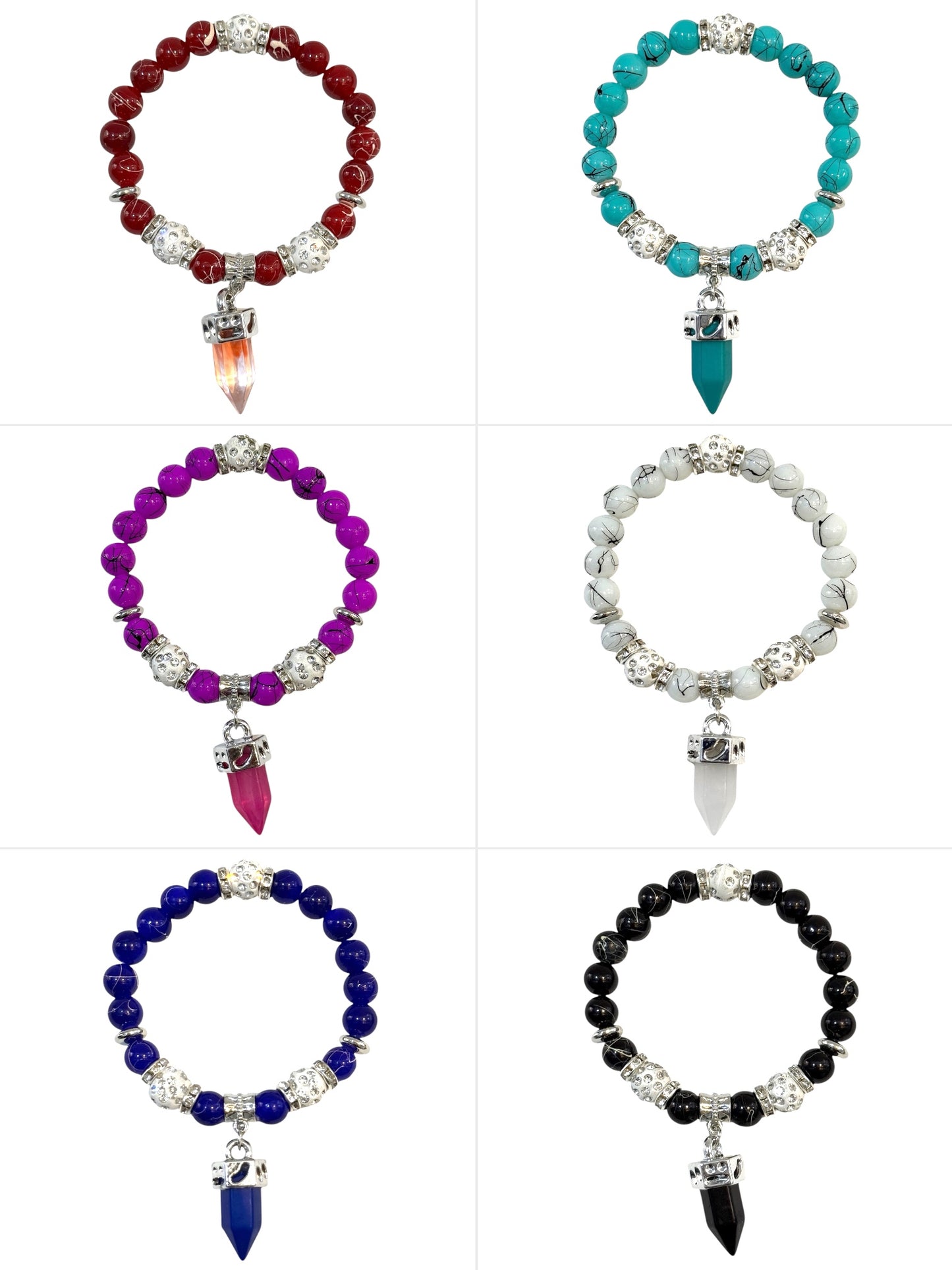 Pulsera Elasticada #Piedra con colgante