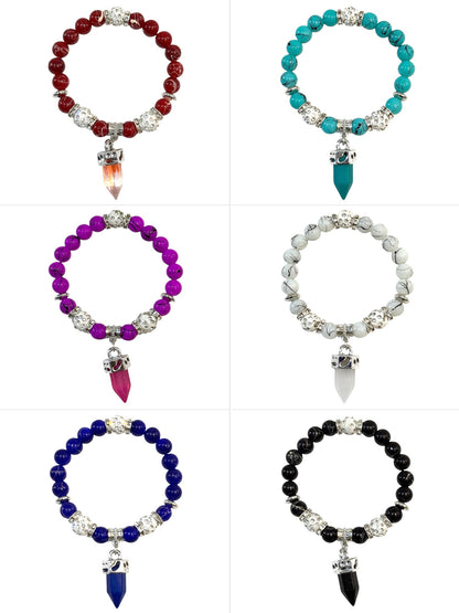 Pulsera Elasticada #Piedra con colgante