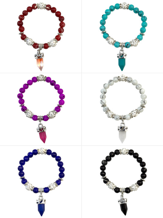Pulsera Elasticada #Piedra con colgante
