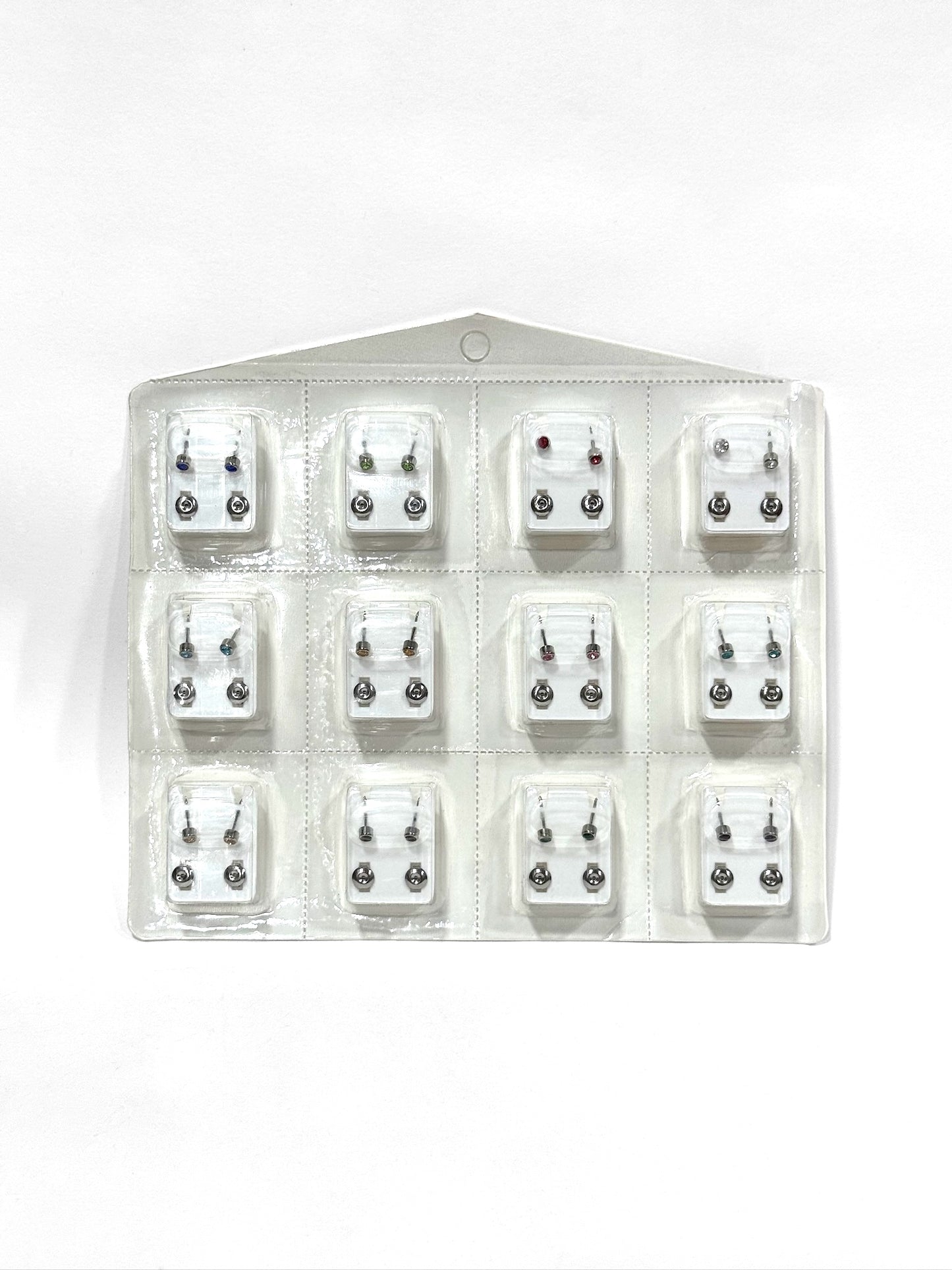 Abridores de oreja plateado multicolor