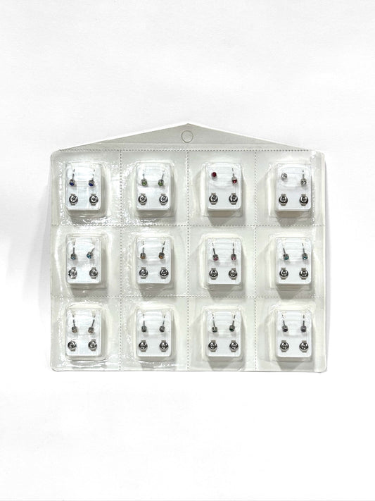 Abridores de oreja plateado multicolor