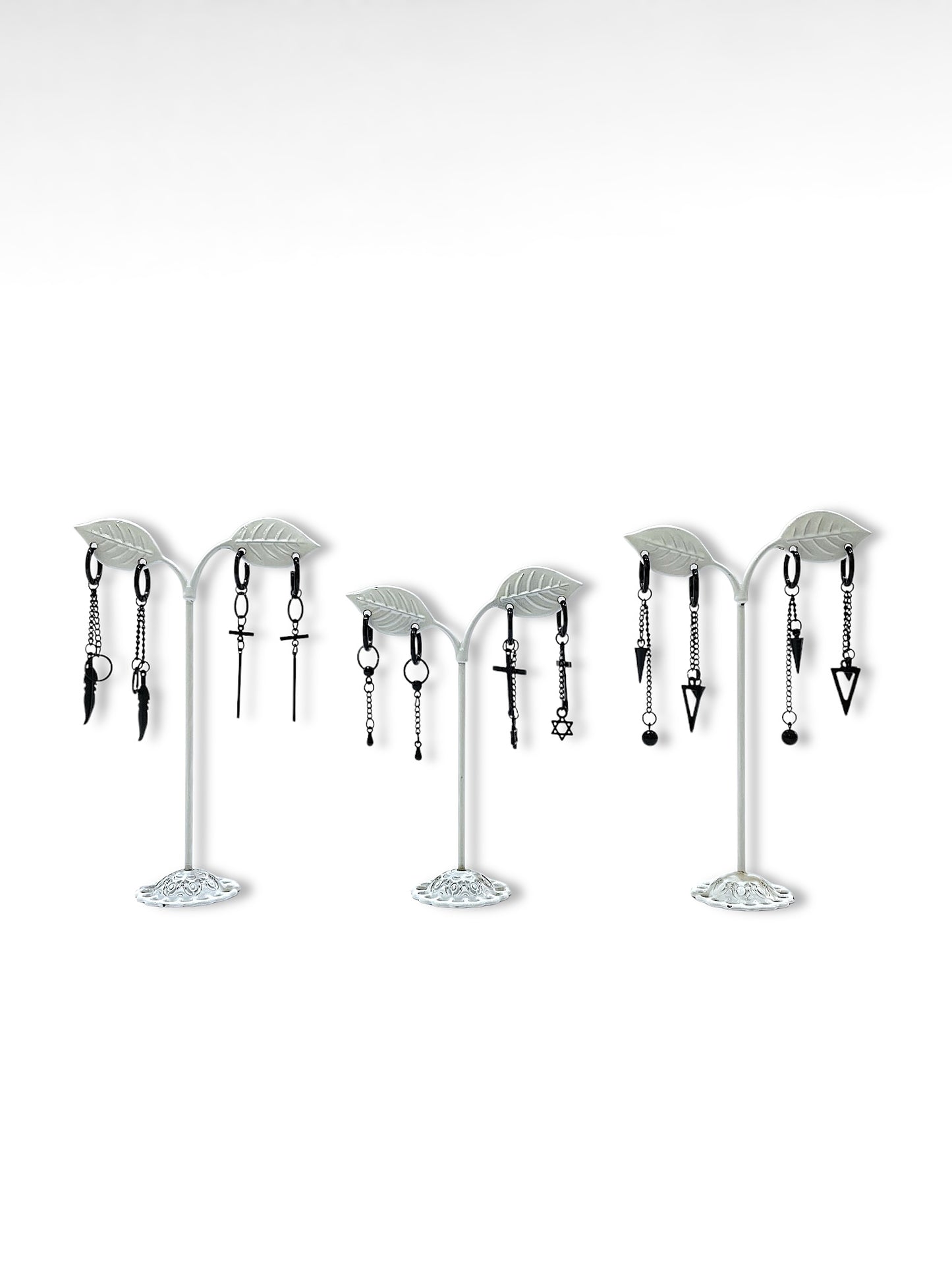 Argolla diseño C negro