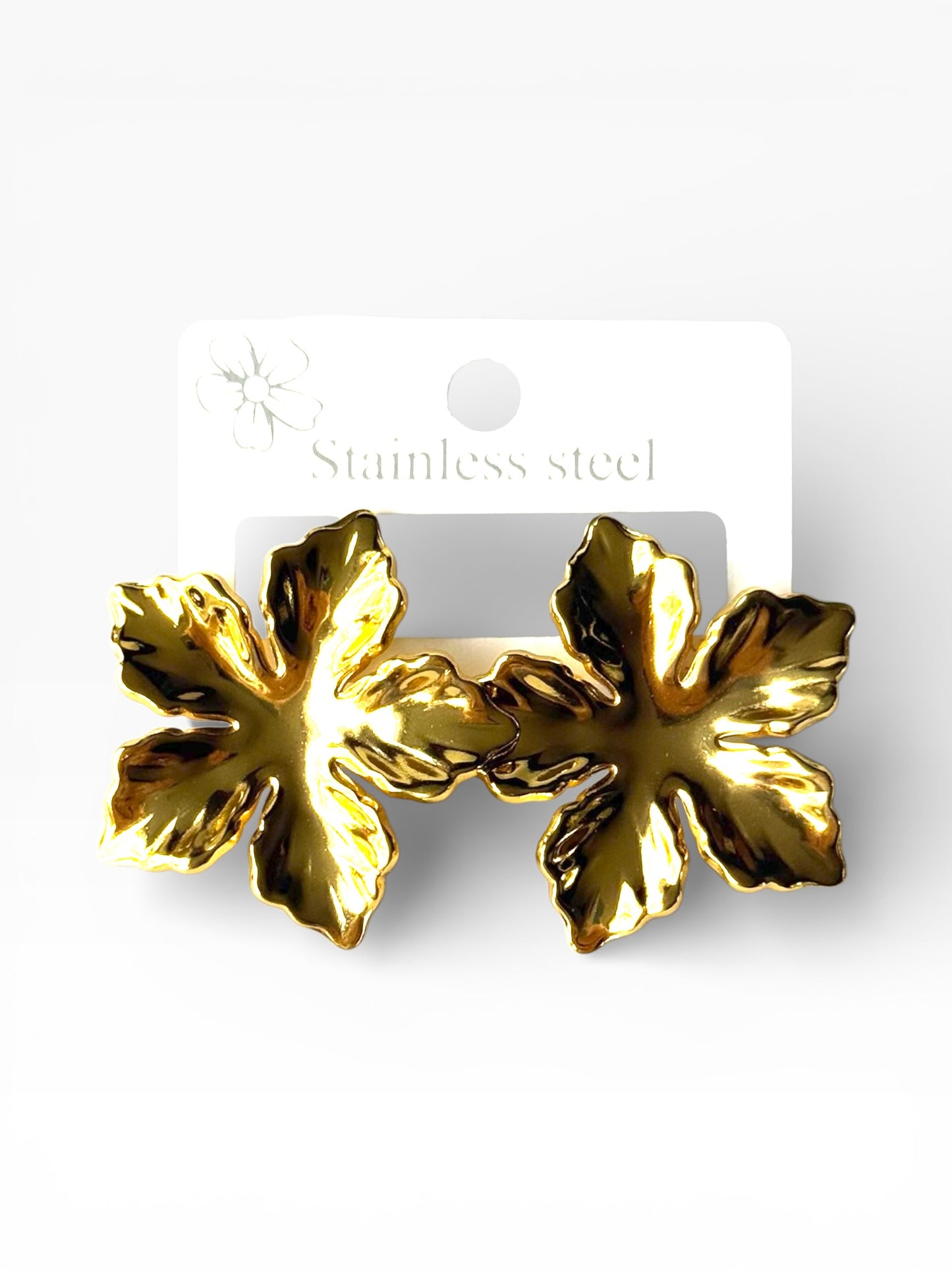 Aros de acero modelo #9211 dorado