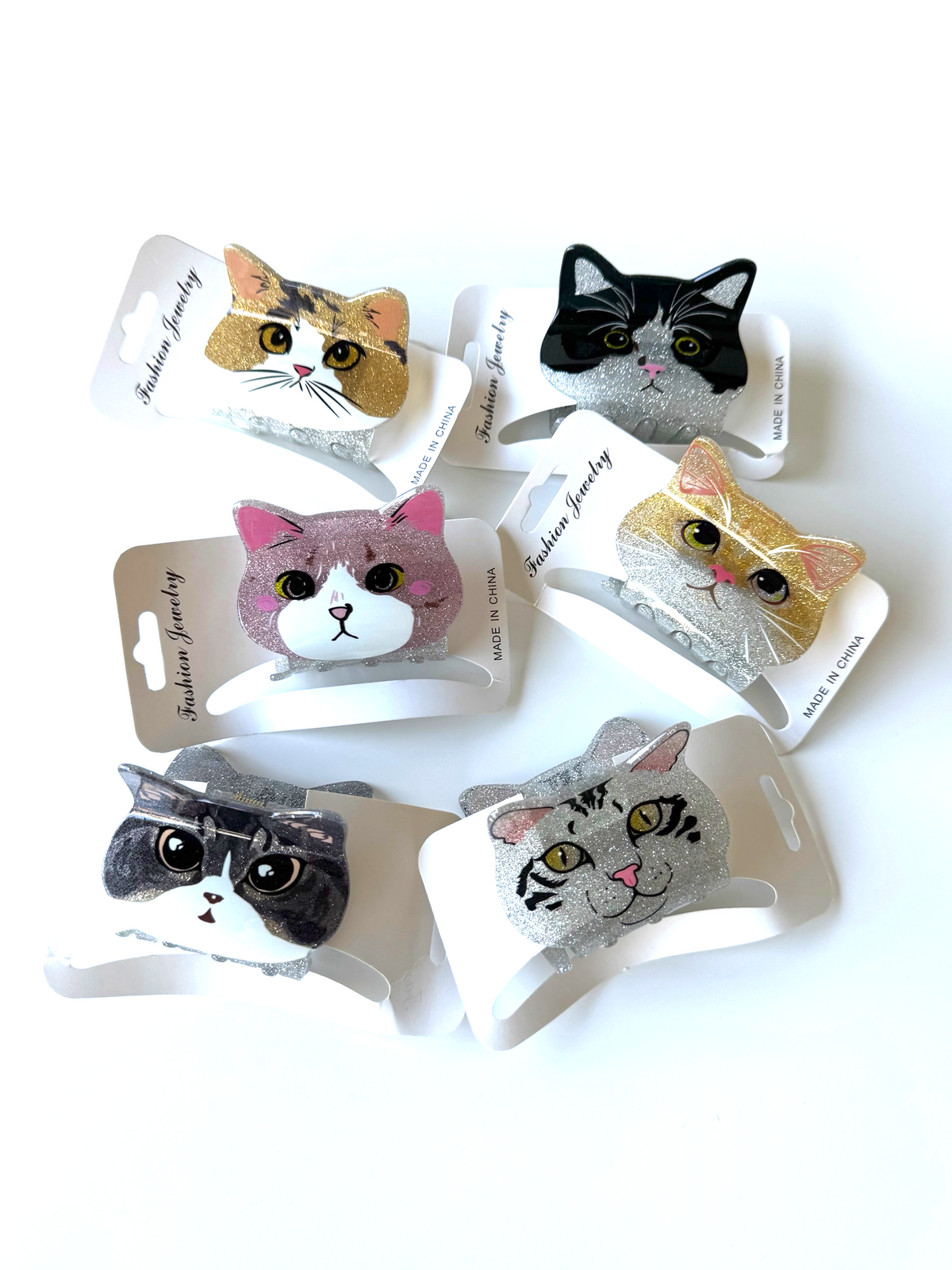 Pinche de gato cara brillante #6cm (Docena)
