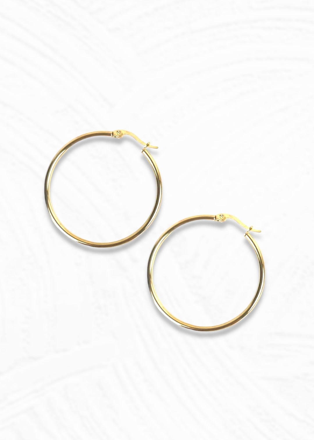 Argolla de acero con gancho dorado