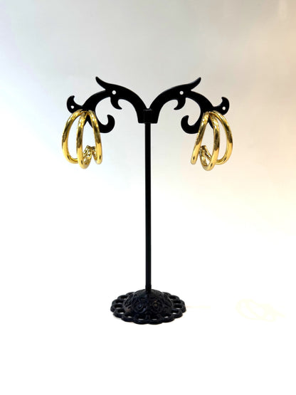 Aros 3 argollas dorado