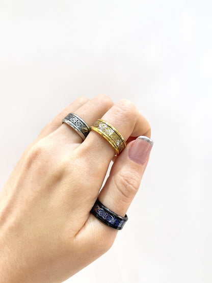 #31_ 36 ARGOLLA TIPO CELTA TRIPLE COLOR