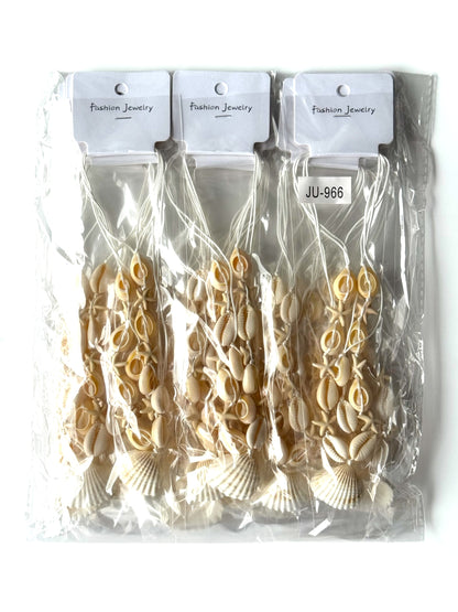 Collar de concha estrella blanco #966 Docena