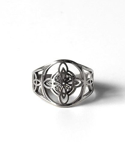 #51 ARGOLLA NUDO DE BRUJA #988 plateado