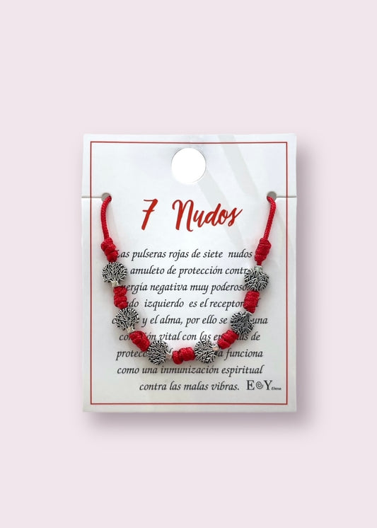 Pulsera de 7 nudos modelo #251 árbol de la vida