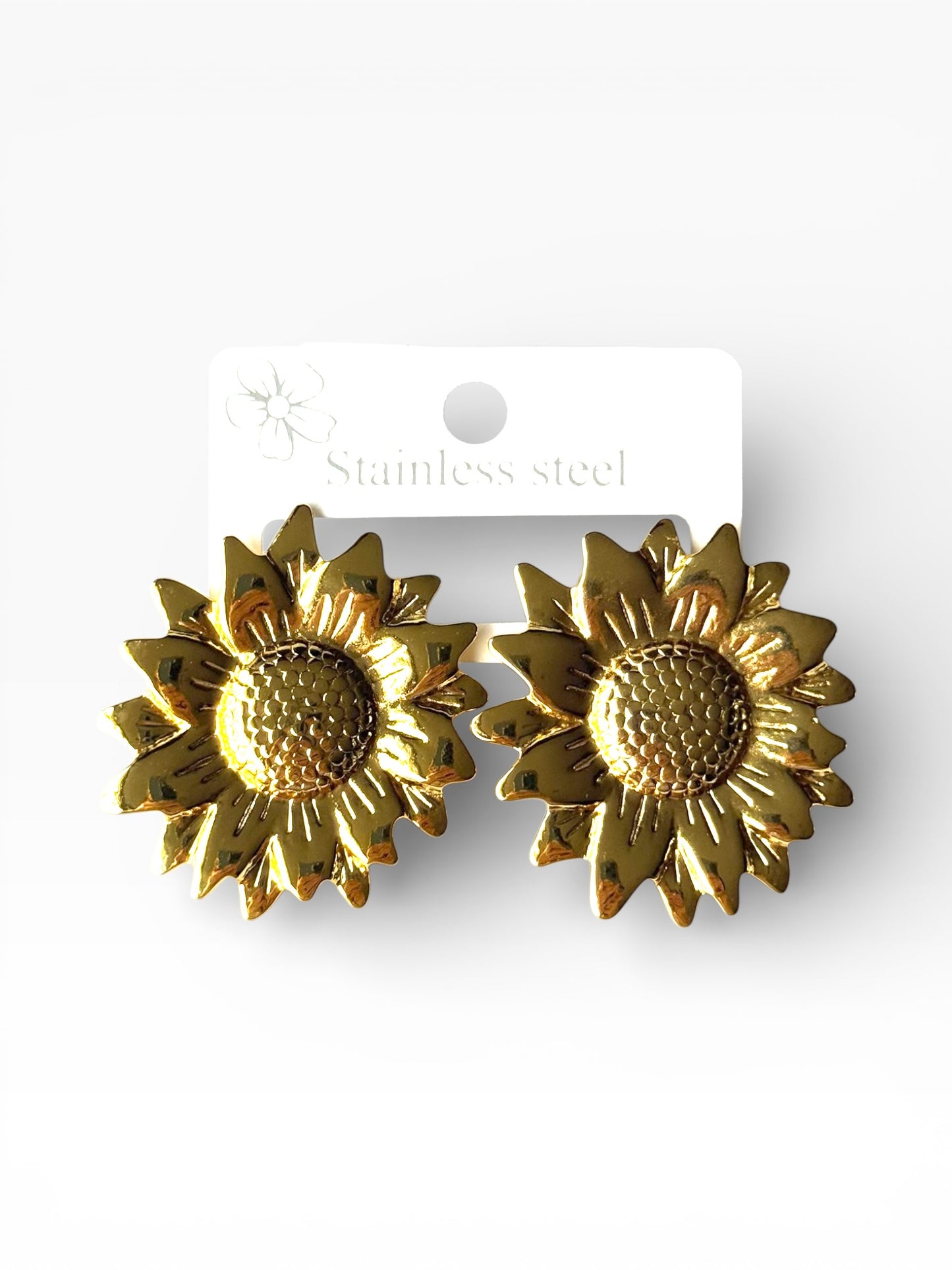 Aros de acero modelo #9213 dorado
