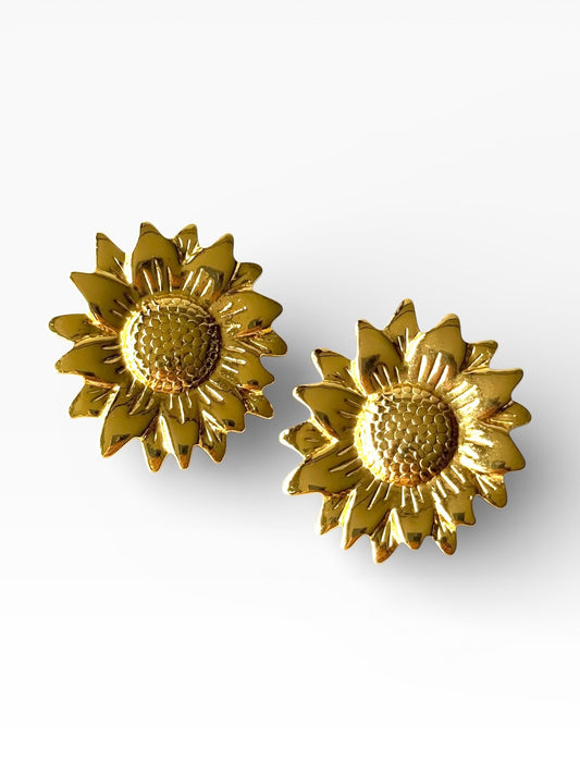Aros de acero modelo #9213 dorado