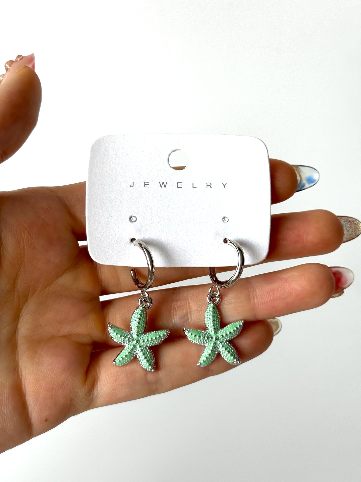 Aros de fantasía estrella del mar #1001 plateado