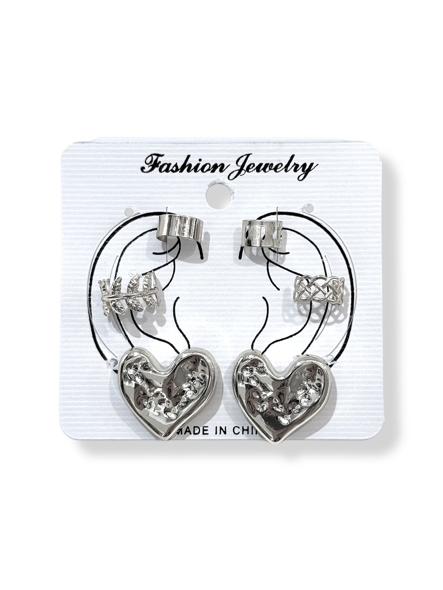 Earcuff & Aros de fantasía #720 plateado