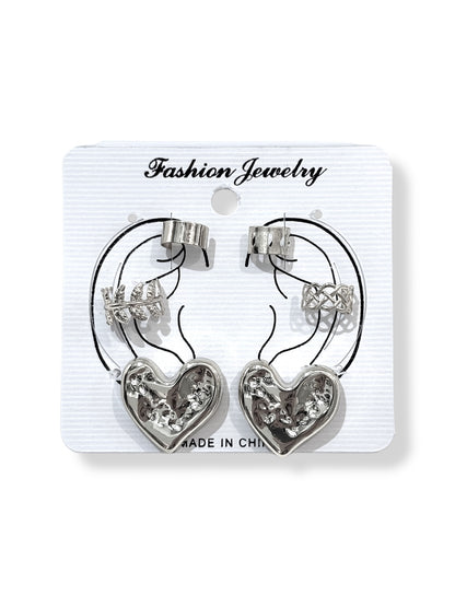 Earcuff & Aros de fantasía #720 plateado