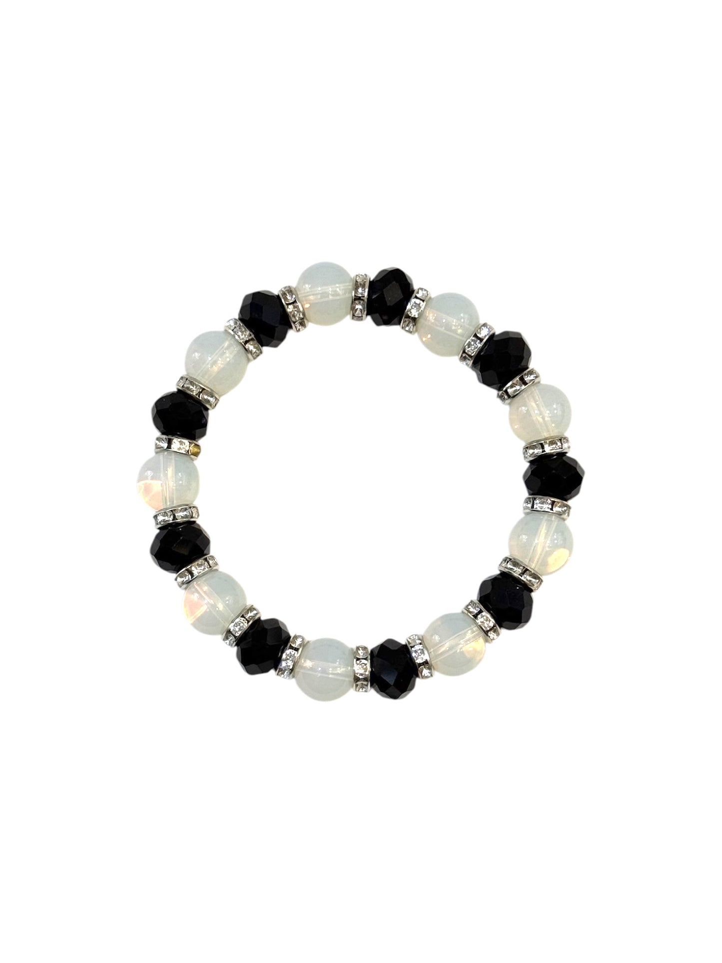 Pulsera Elasticada #Piedra luna multicolor