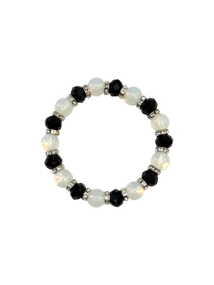 Pulsera Elasticada #Piedra luna multicolor