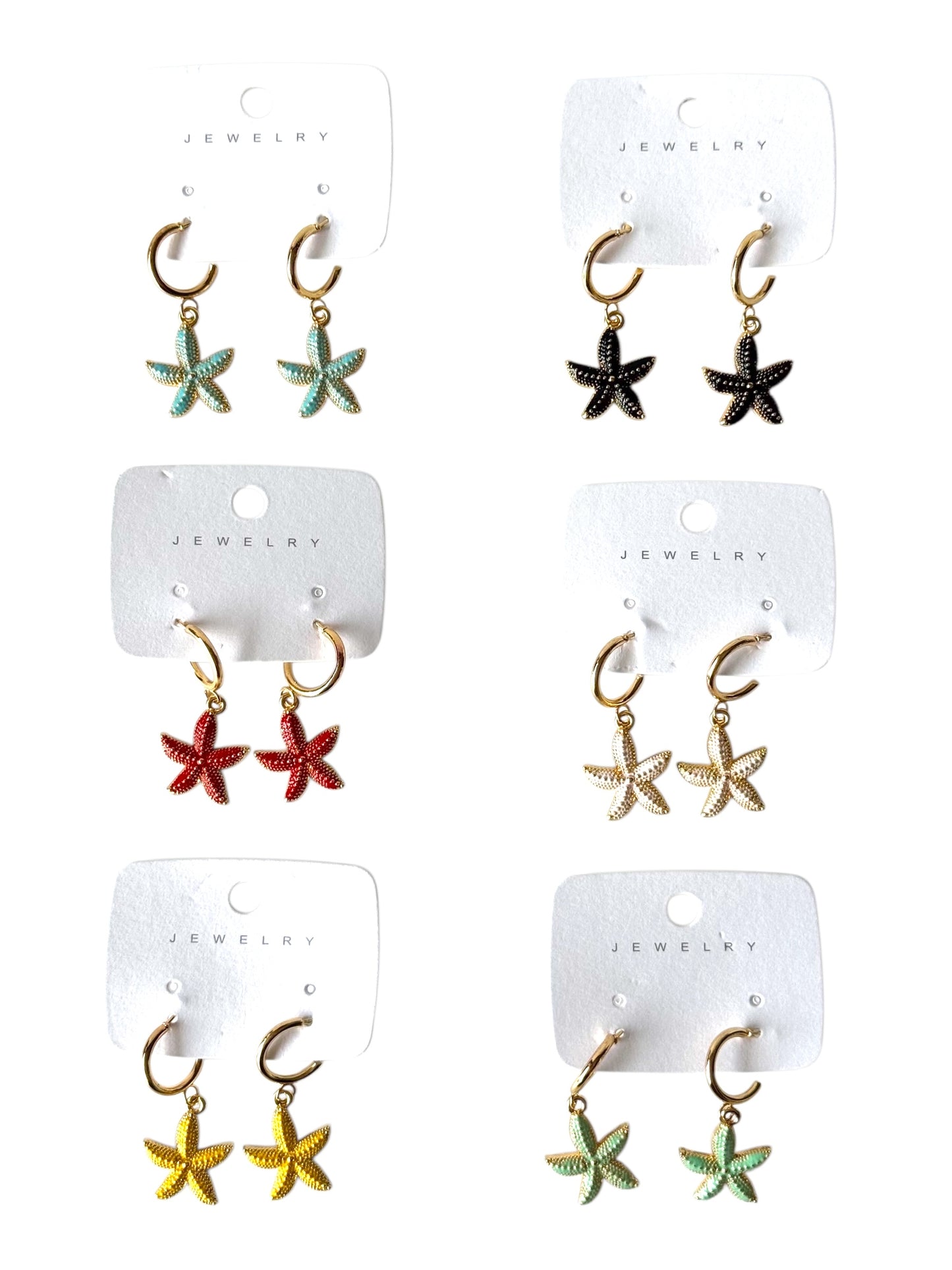 Aros de fantasía estrella del mar #1001 dorado