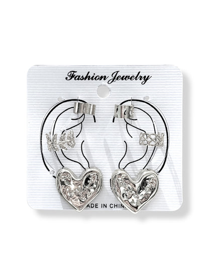 Earcuff & Aros de fantasía #720 plateado