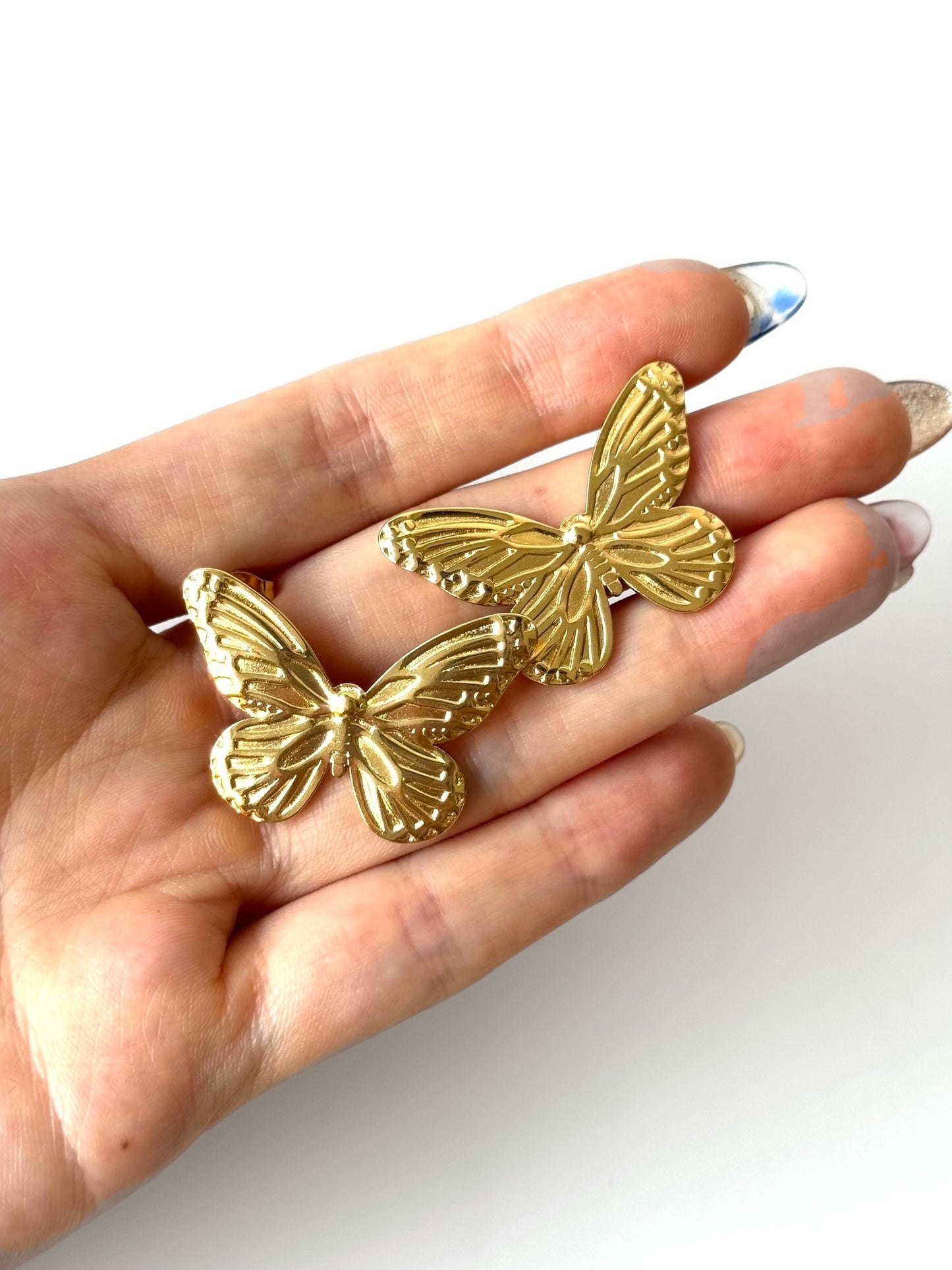 Aros de acero modelo #916 dorado