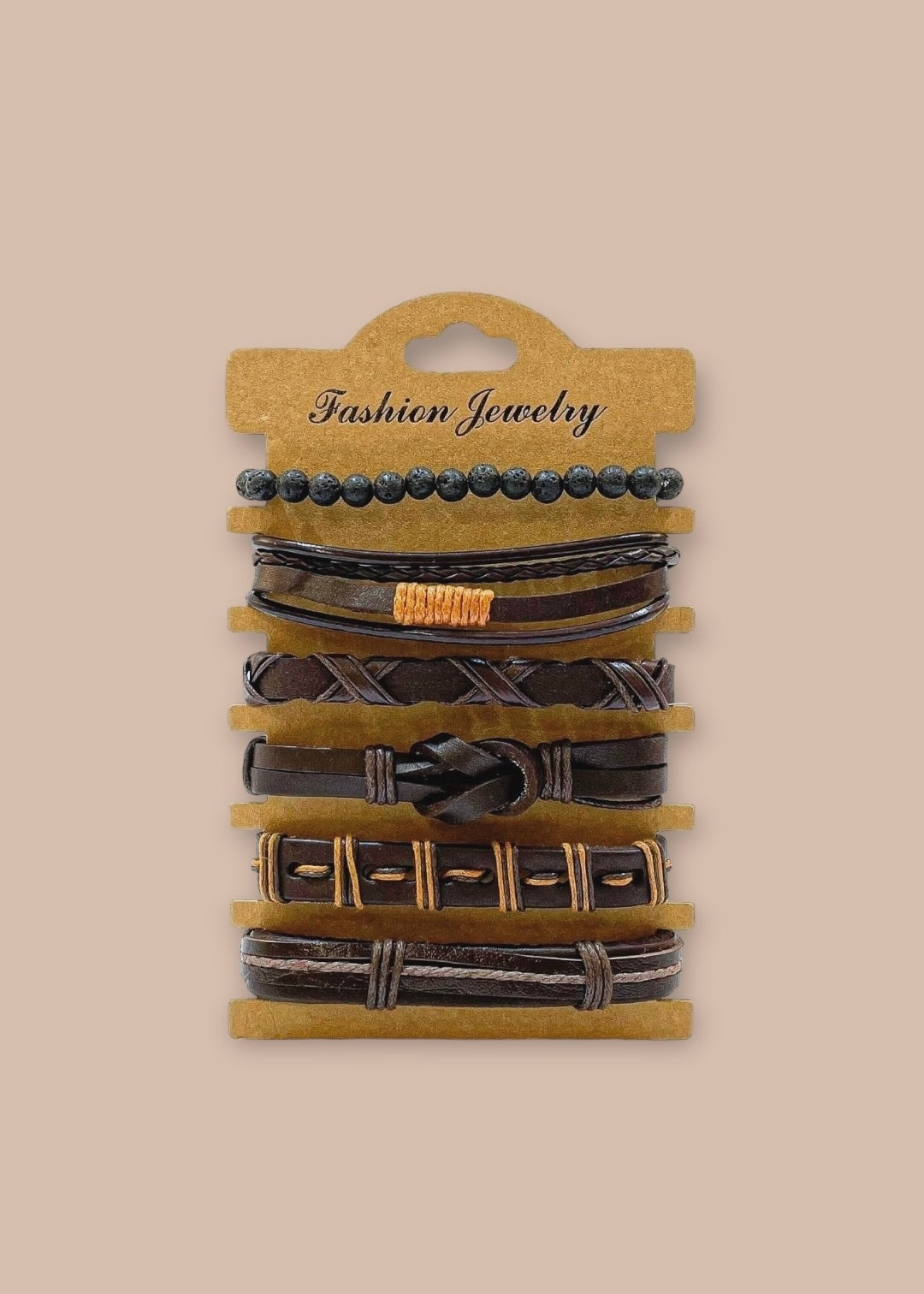 Pulsera combi de cuero modelo #007