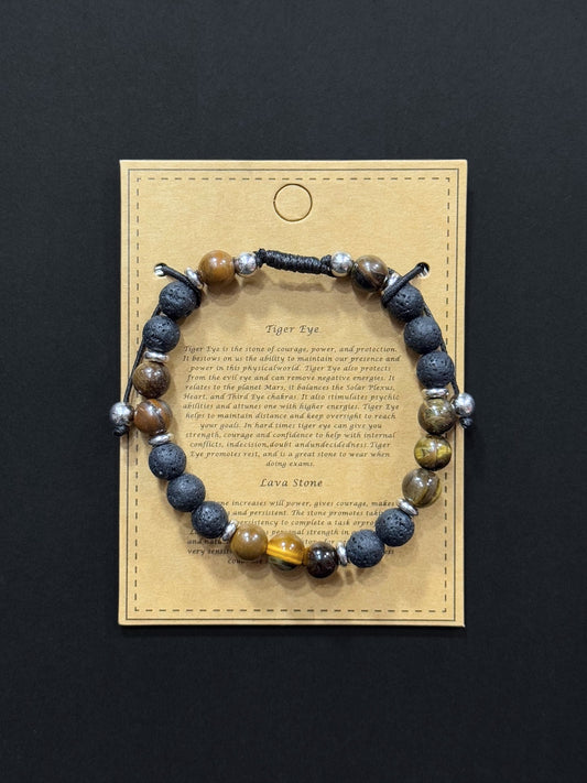 Pulsera de piedras naturales para hombre #5046