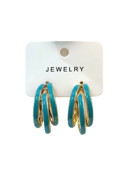 Aros en Docena #5 argolla multicolor grande