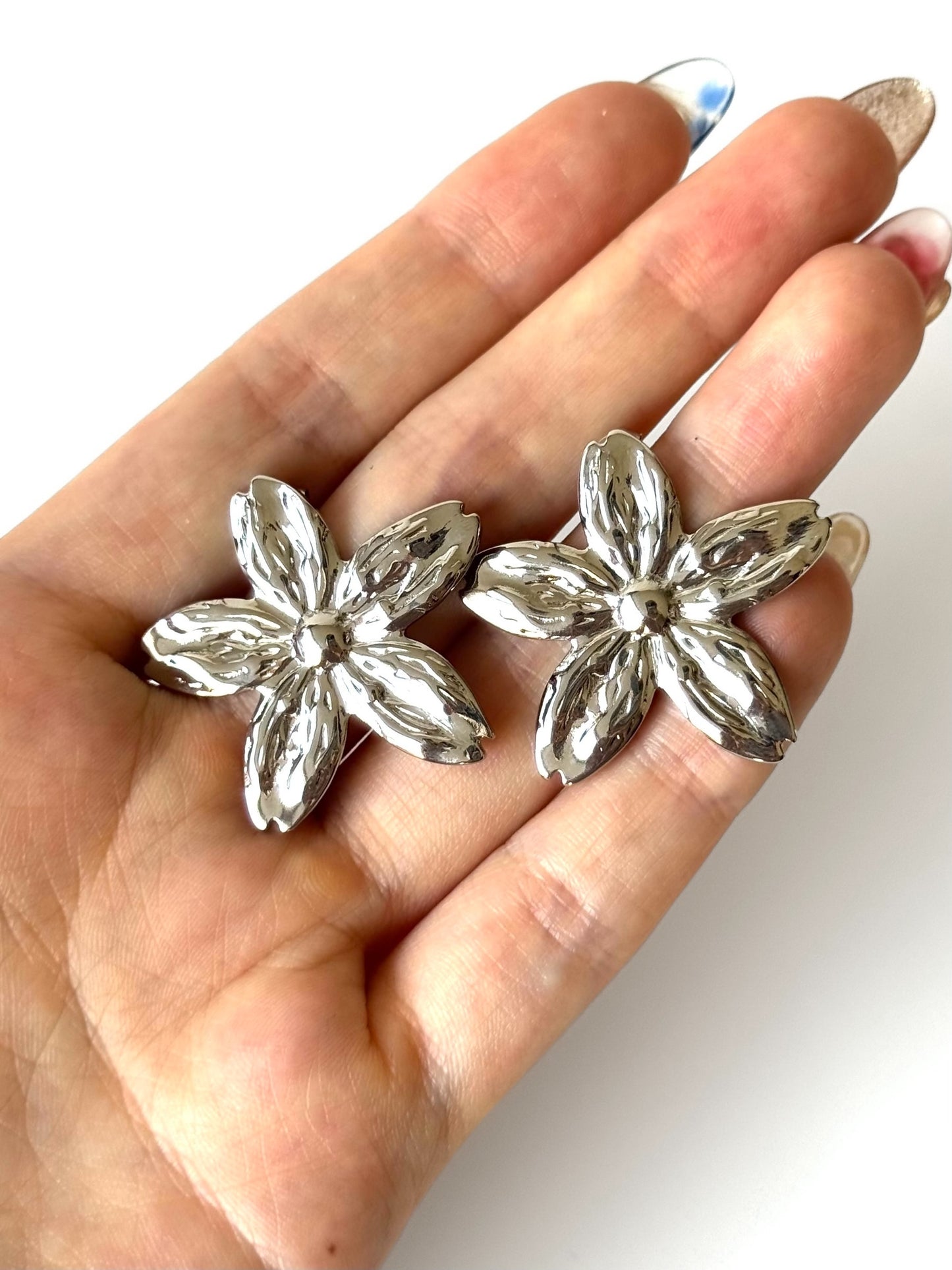 Aros de acero modelo #906 plateado