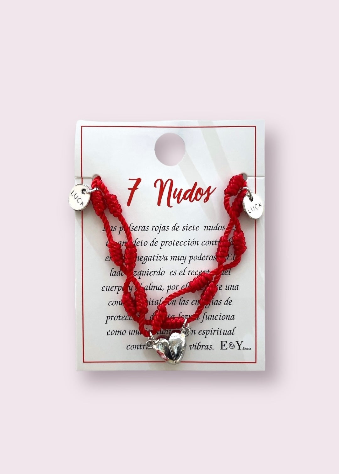 Pulsera de 7 nudos modelo #287 pareja con imán