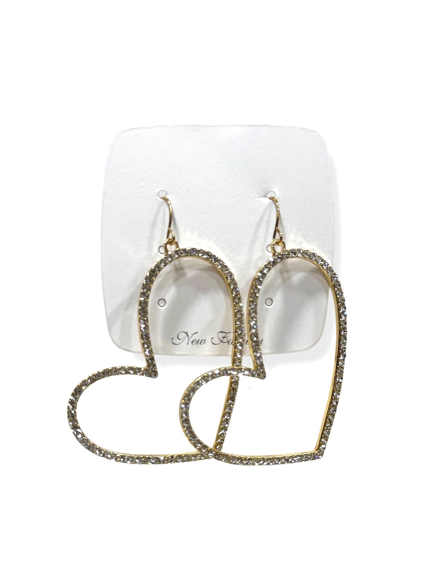 Aros de fantasía corazón #621 dorado