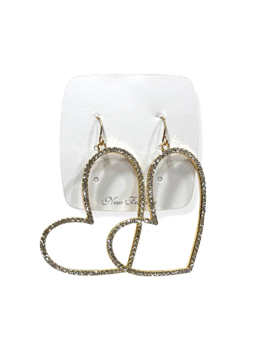 Aros de fantasía corazón #621 dorado