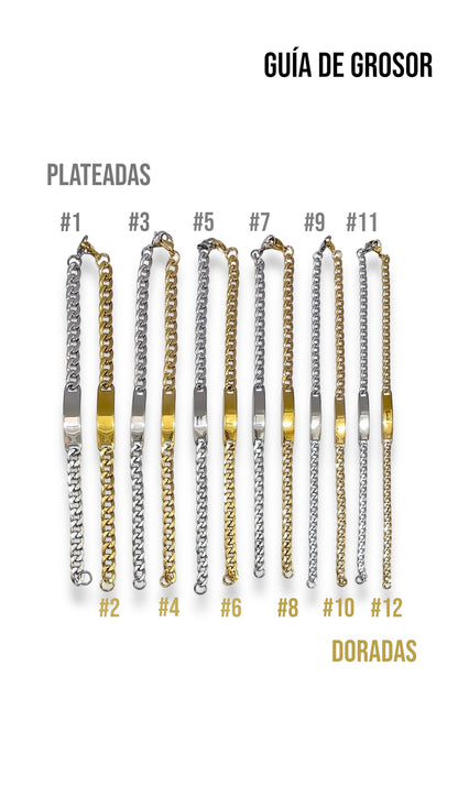 Pulsera de cadena de acero modelo #5_ 7mm A-6