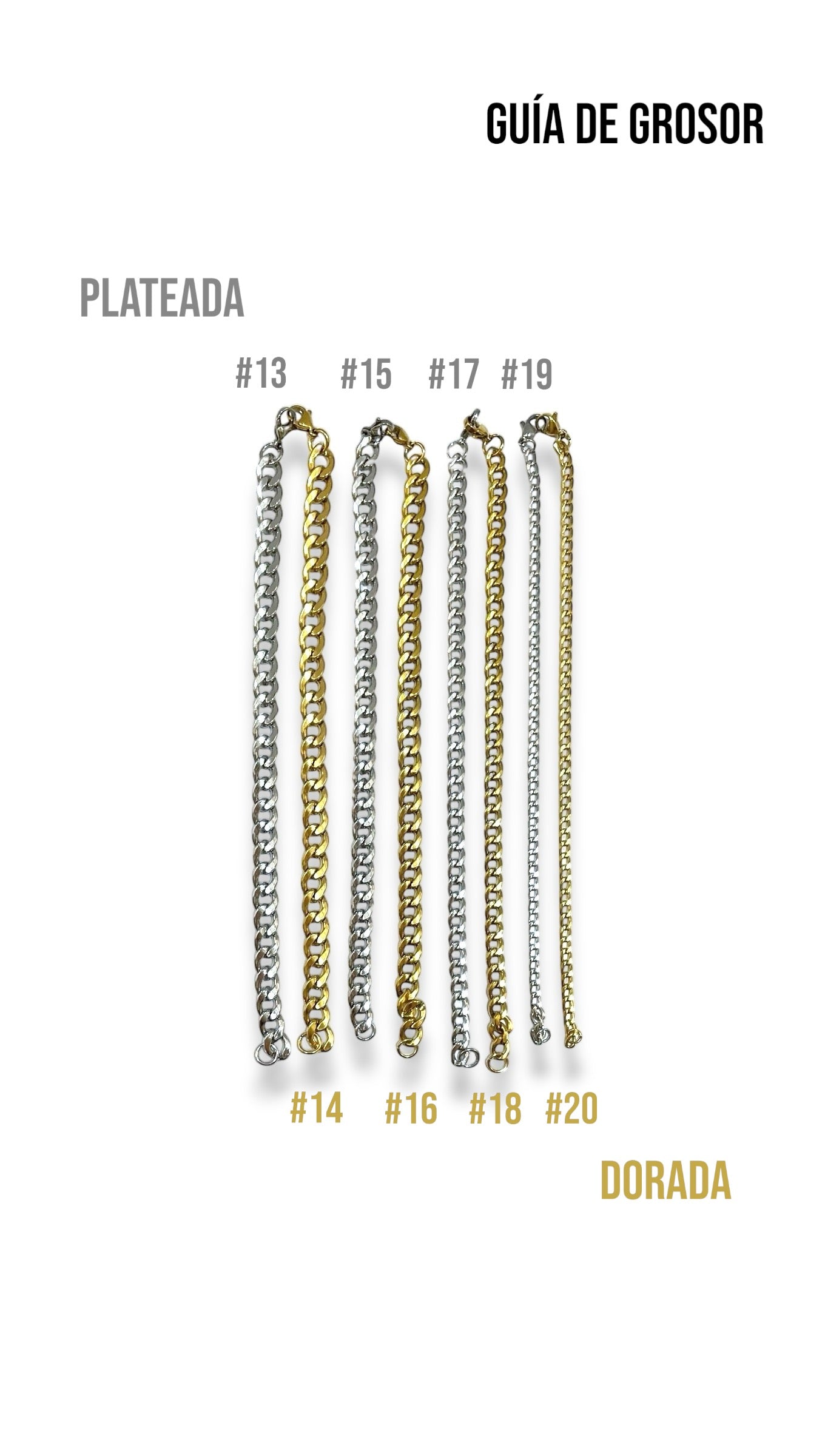 Pulsera de cadena de acero modelo #20_ 3mm C-7