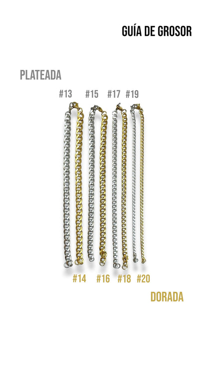 Pulsera de cadena de acero modelo #14_ 9mm C-1