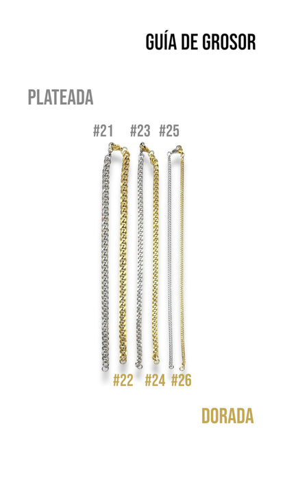 Pulsera de cadena de acero modelo #24_ 5mm D-3