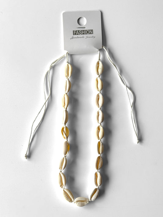 Collar de concha blanco entero #373 Docena