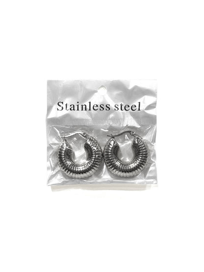 Aros de acero modelo #651 plateado