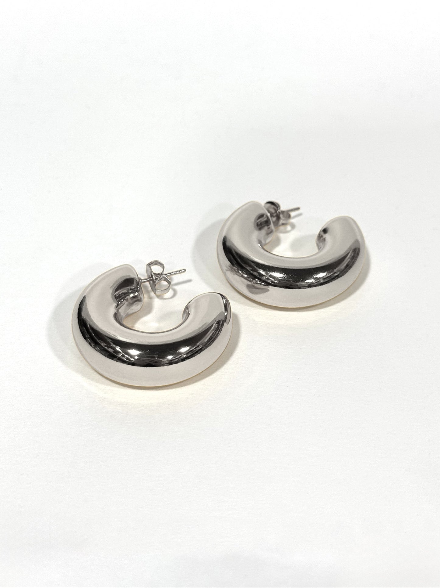 Aros de acero modelo #649 plateado