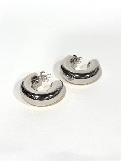 Aros de acero modelo #649 plateado