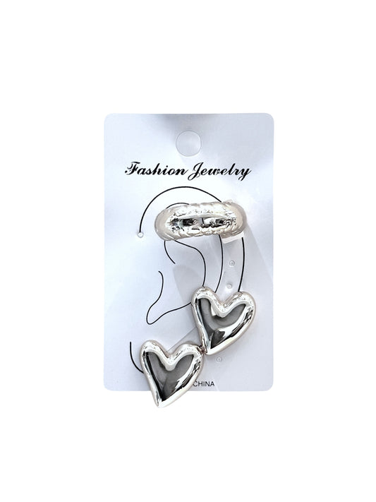 Earcuff & Aros de fantasía #807 plateado