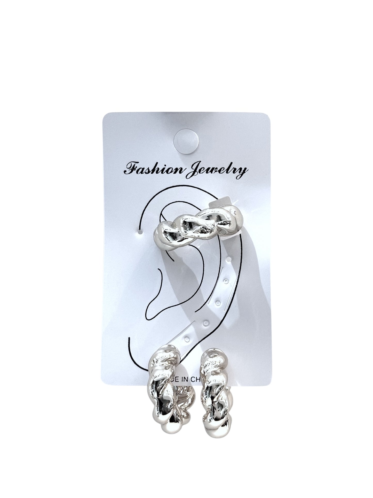 Earcuff & Aros de fantasía #806 plateado