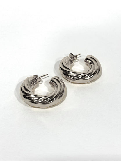 Aros de acero modelo #650 plateado