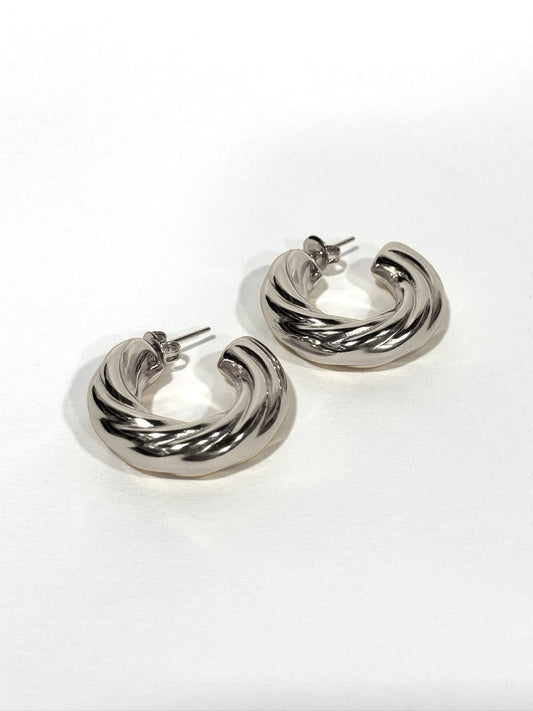 Aros de acero modelo #650 plateado