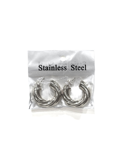 Aros de acero modelo #650 plateado