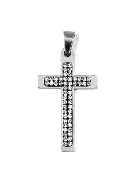 Colgante #458 cruz strass premium_3