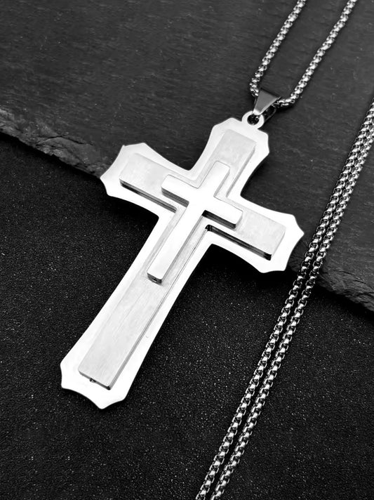 Colgante #522 cruz grande hiphop
